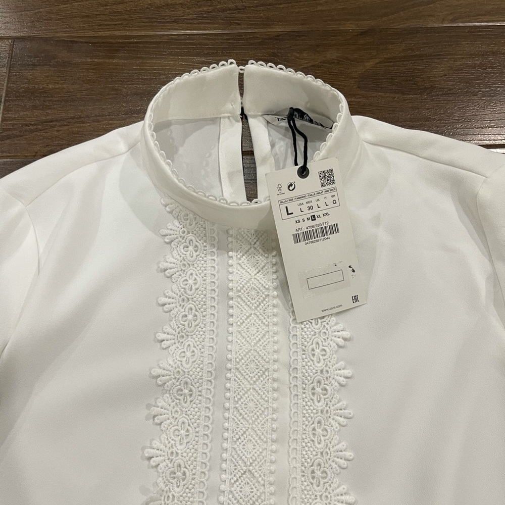 ZARA long  sleeve dress blouse - Picture 4 of 8